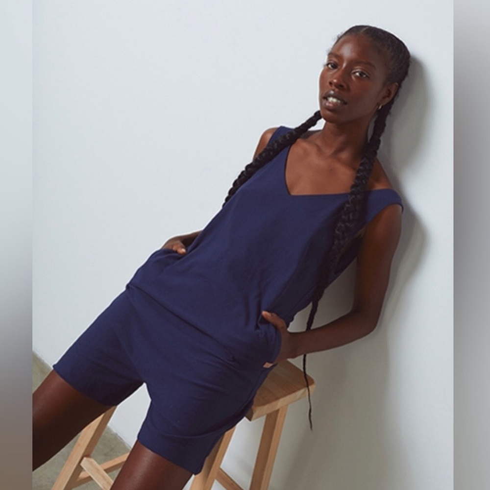NWT LUNYA Cool Short Romper Deep
Blue Size S